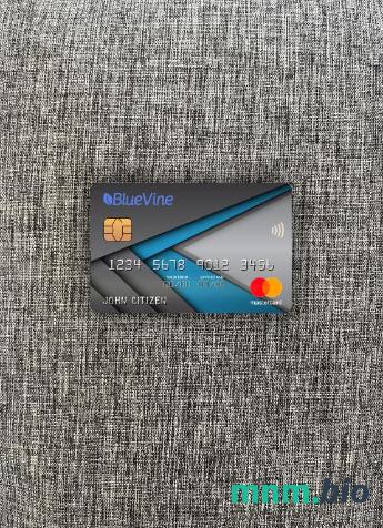 USA California BlueVine bank wygląd zdjęcia mastercard skan PSD + zdjęcie